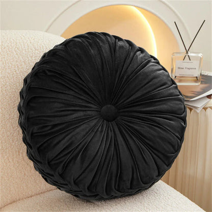Round Velvet Throw Pillow