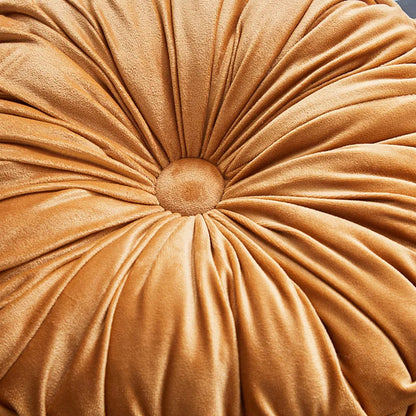 Round Velvet Throw Pillow